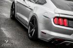 Ford Mustang GT Silver on Vossen Wheels (CV3R) 2017 года